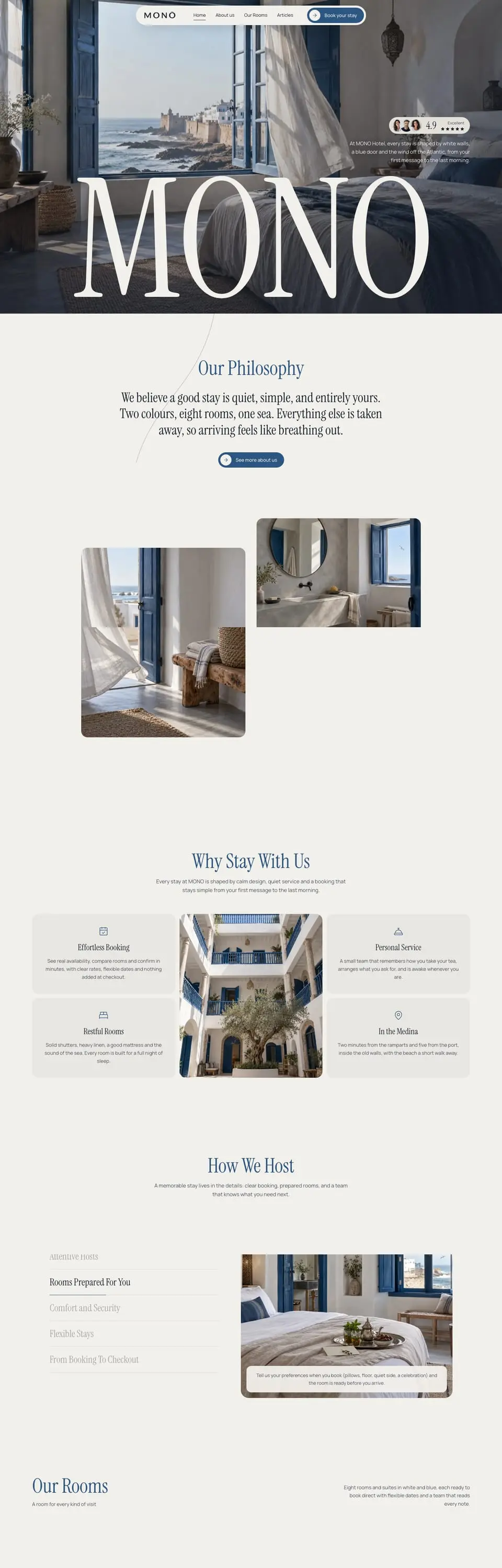 MONO Hotel website